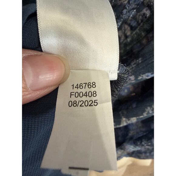 Lucky Brand Floral Long Sleeve Midi Dress Boho Blue Floral Women's  Size XL - Picture 14 of 15